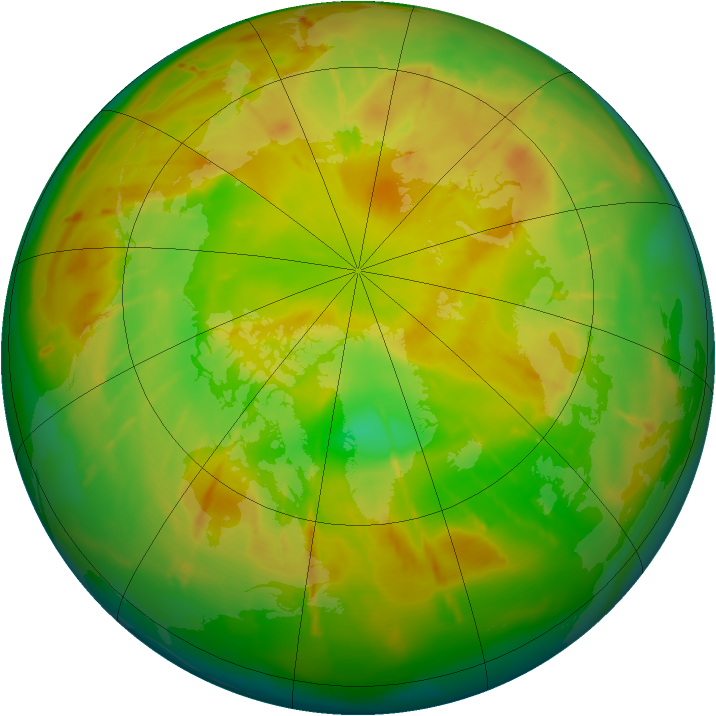 Arctic ozone map for 03 June 2010